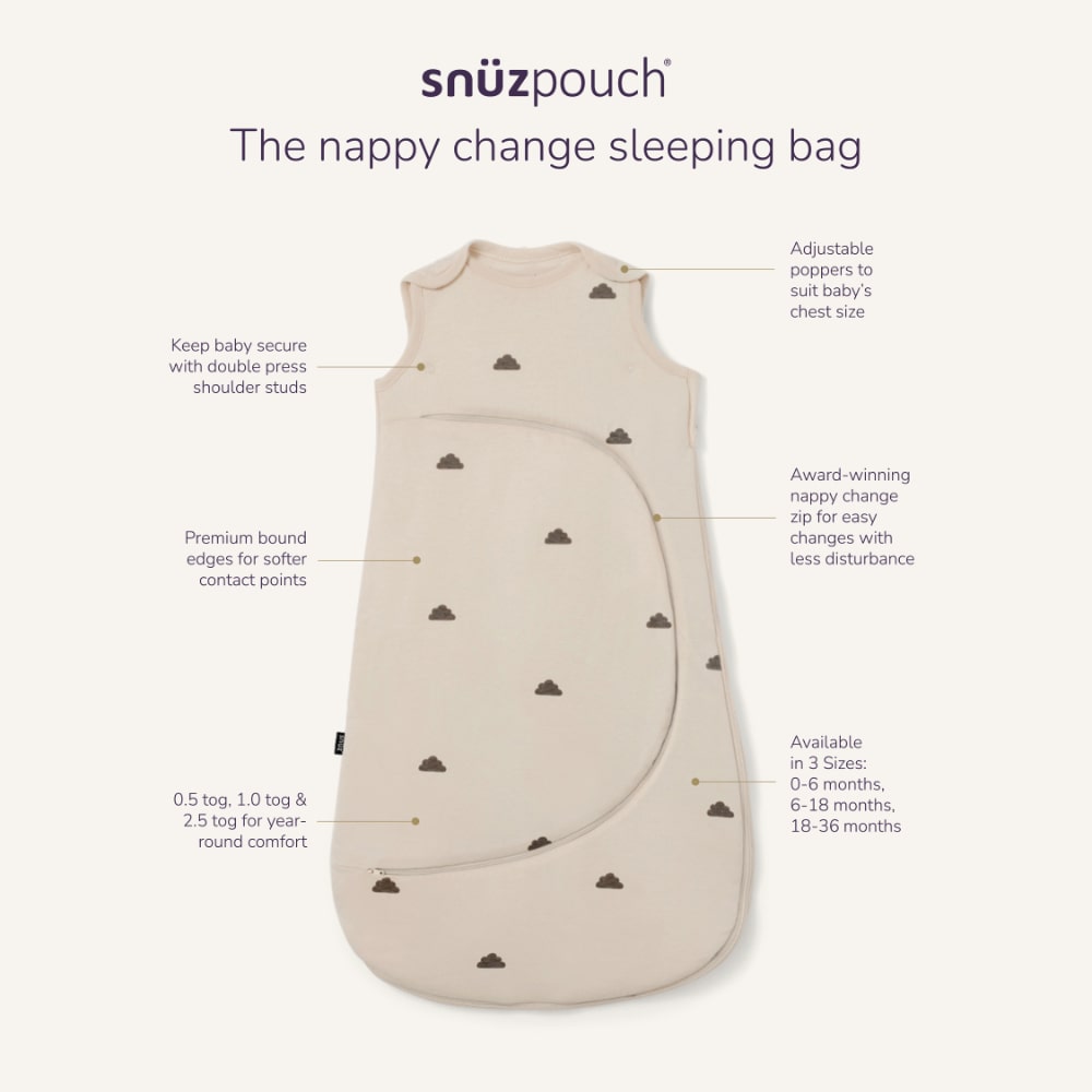 SnuzPouch Sleeping Bag – Grey Cloud